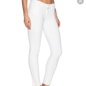 Paige white distressed verdugo ankle jeans